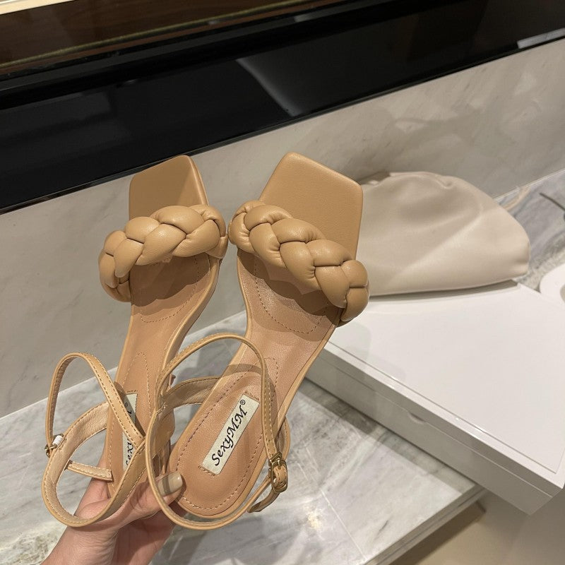 CLASSY SEMI BRAIDED HEELS