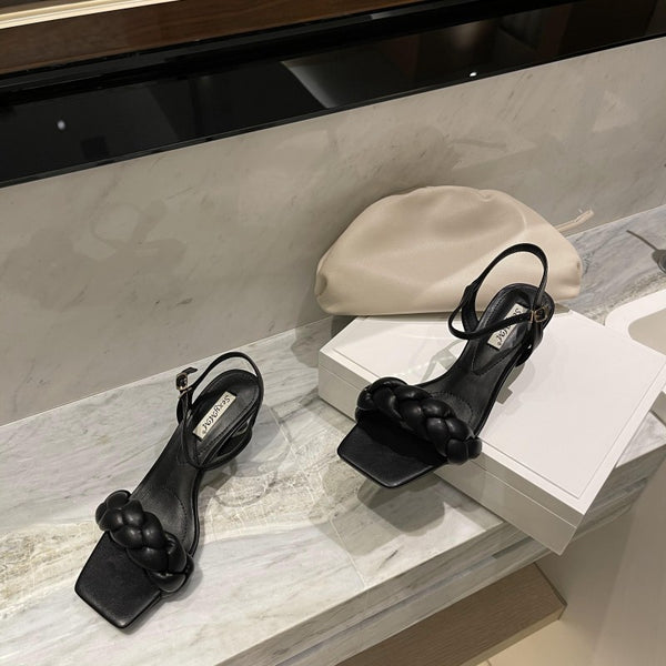 CLASSY SEMI BRAIDED HEELS