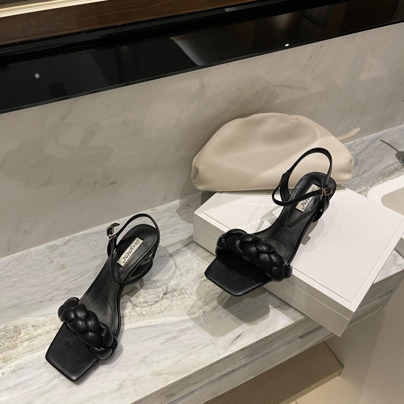 CLASSY SEMI BRAIDED HEELS